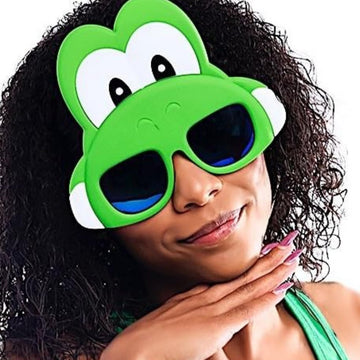 Sun-Staches Nintendo Yoshi Official Sunglasses, Uv400 Costume Accessory, Mask, Dress Up, One Size Fits Most