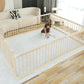 Baby Playpen Play Fence Gate Play Pen Wood Large,Playpens For Babies And Toddlers Kids Indoor,Baby Play Yards Gym