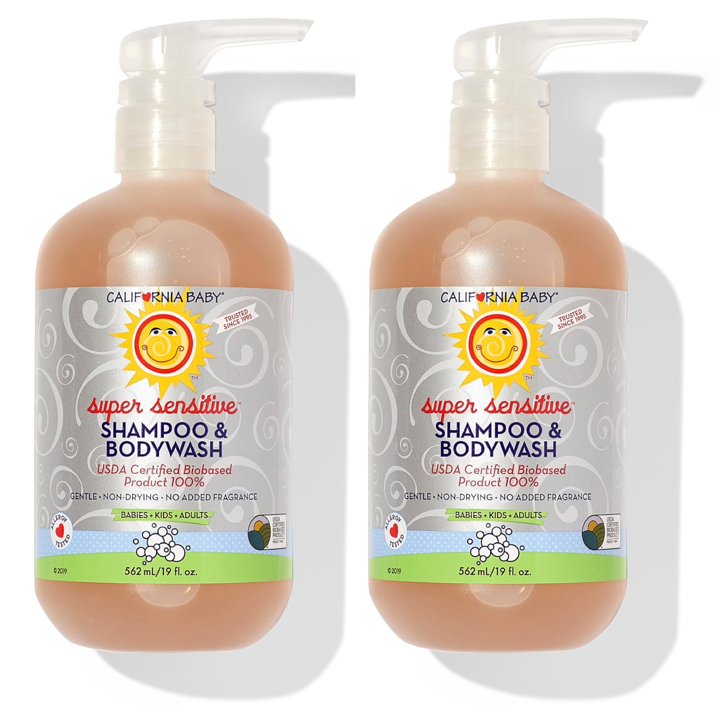 California Baby Super Sensitive Baby Shampoo And Body Wash | 100% Plant-Based | Gentle Fragrance Free Shampoo | Hypoallergenic |