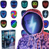 Depointer Life Led Mask With Gesture Sensing,Unisex Led Lighted Face Transforming Mask For Costume Cosplay Party Masquerade