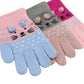 Rarityus 3 Pairs Kids Cute Cat Warm Gloves Winter Knitted Mittens For Boys Girls Toddler 2-6 Years Old