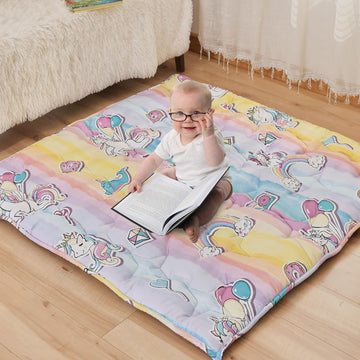 Napcure Baby Play Mat For Floor,50     50    Thick Ultra Soft Playpen Baby Mat For Playing,Non-Slip Baby Crawling Playmat For Ba