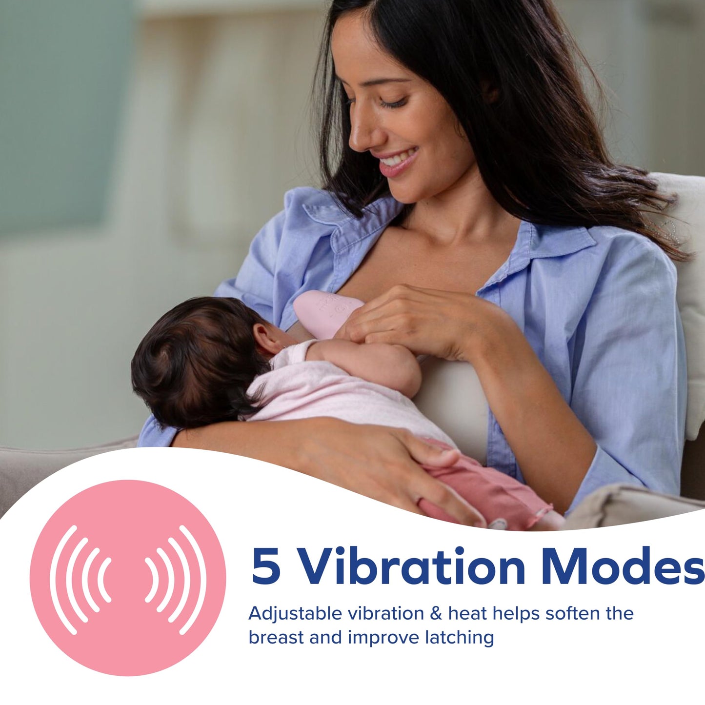 Dr Talbots Mom Breast Warming And Vibrating Lactation Massager, 2 In 1 For Improved Breastfeeding, Milk Flow, Let-Down, Clogged