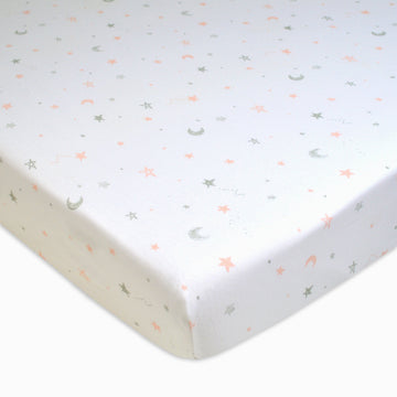 American Baby Company 100% Natural Cotton Fitted Pack and Play Sheet 39 x 27 - Soft & Breathable Pack N Play Sheet for Playpen, 