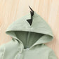 Atctbogfs Newborn Infant Baby Boys Girls Cartoon Dinosaur Halloween St. Patrick Christmas Hoodie Romper Jumpsuit Outfits Clothes