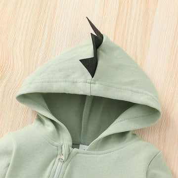 Atctbogfs Newborn Infant Baby Boys Girls Cartoon Dinosaur Halloween St. Patrick Christmas Hoodie Romper Jumpsuit Outfits Clothes