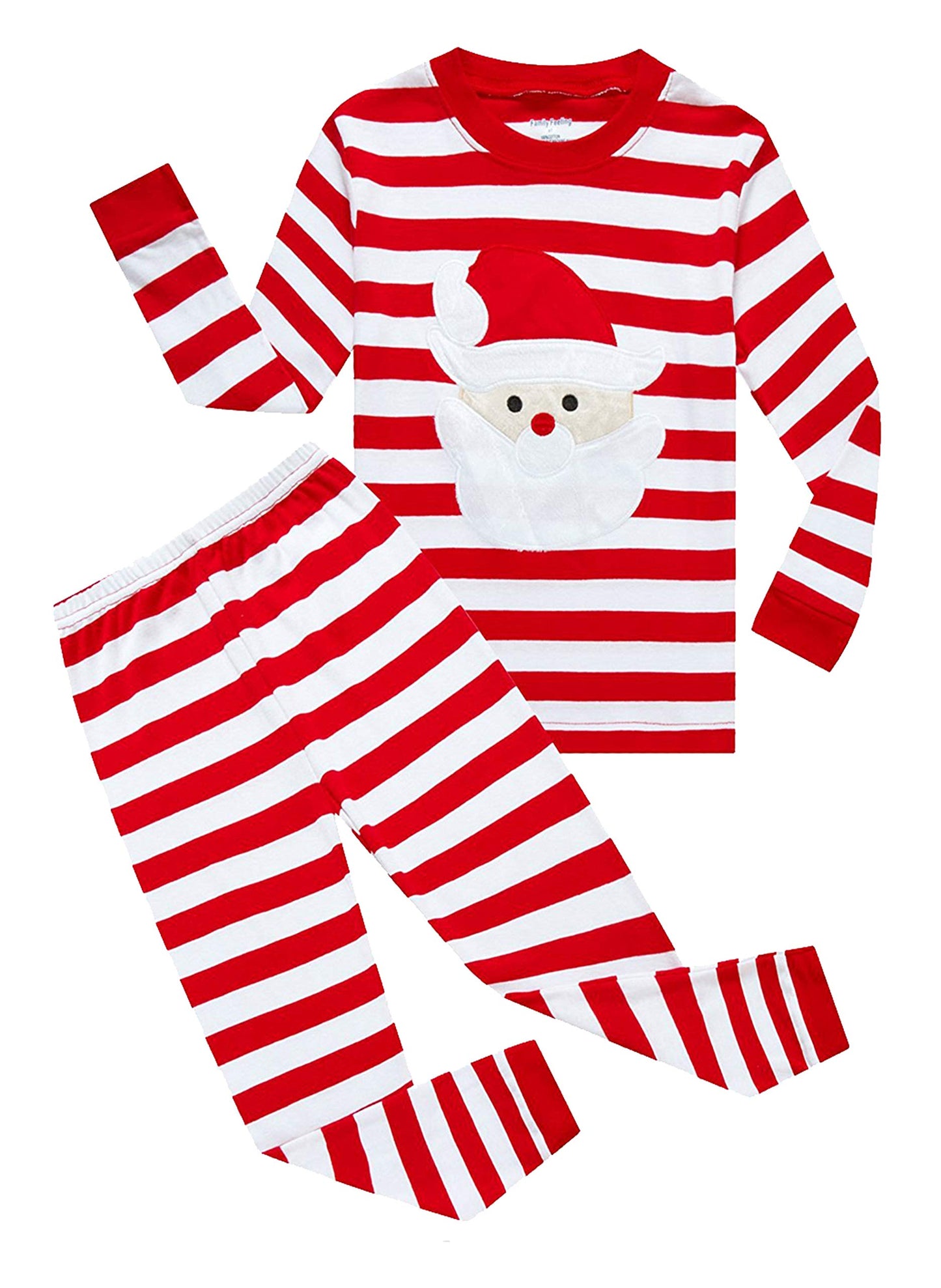 Family Feeling Baby Boys Girls' Santa Claus Christmas Cotton Long Sleeve Pajamas Sets T-Shirts Pants 12-18 Months