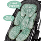 Baby Car Seat Head And Body Support,2-In-1 Reversible Carseat Insert,Soft Cushion For Stroller, Swing, Bouncer,Green Sage