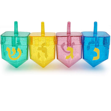 The Dreidel Company Hanukkah Fillable Dreidel, Assorted Colors Can Be Filled With Hanukkah Gelt Or Hanukkah Chocolate (24-Pack)