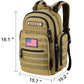 Sharkmouth Diaper Bag Backpack For Dad And Mom, Military Molle Diaper Pack With Insulated Bottle Holders And Wipe Pocket