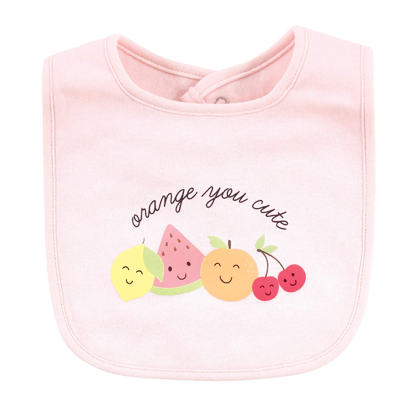 Hudson Baby Unisex Baby Cotton Bibs, Cute Fruit, One Size