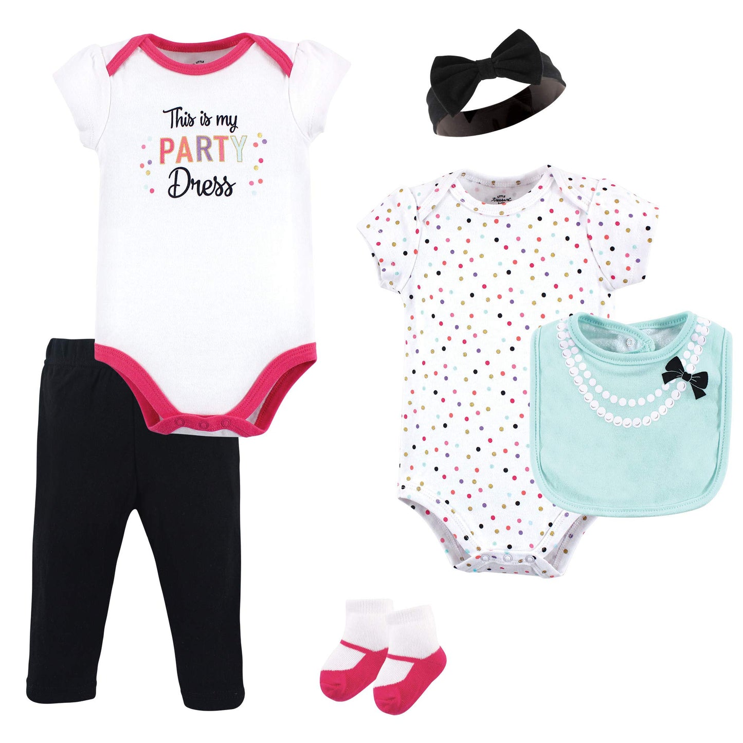 Little Treasure Unisex Baby Layette Clothing Set, Party Dress, 6-9 Months