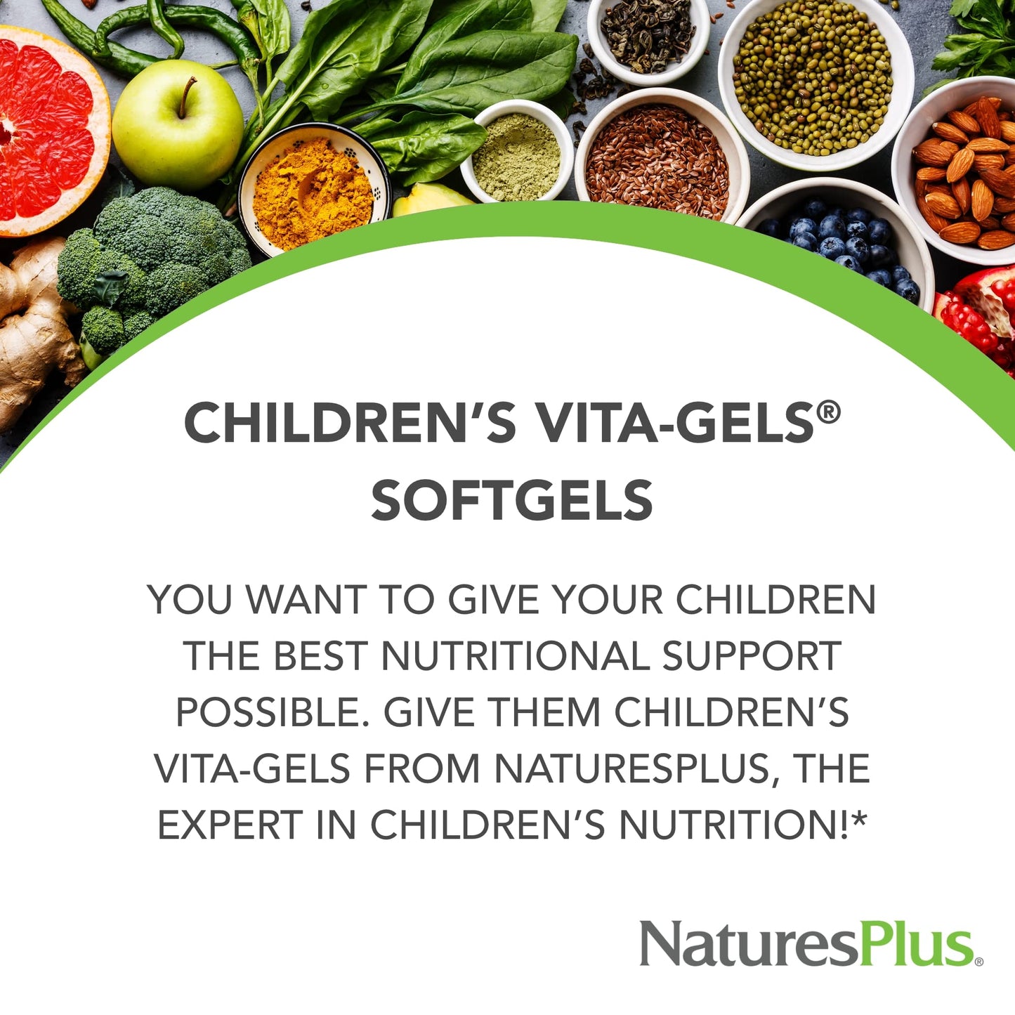 Natures Plus Childrens Vita-Gels Multivitamin, Natural Orange Flavor - 90 Softgels, Pack Of 2 - Gluten Free - 180 Total Servings