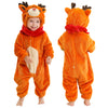 Michley Baby Gilrs Boys Romper With Hood Soft Flannel Halloween Animal Onesie Outfit 30-36 Months, Deer, Size 120