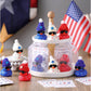 Lunmon 200 Pcs 4th of July Party Favor 50 Pcs Red White Blue Patriotic Rubber Duck 2 Inch Sunglass Independence Day Duck for Bat