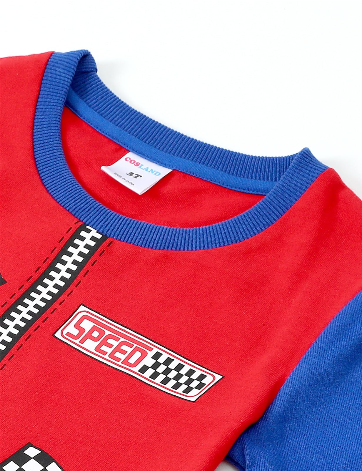 Cosland Toddler Race Car Driver Shirt Little Boys Halloween Costume, Red, 4T