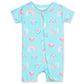 Gerber Unisex Baby Buttery Soft Short Sleeve Romper With Viscose Made From Eucalyptus, Rainbow, 12 Months