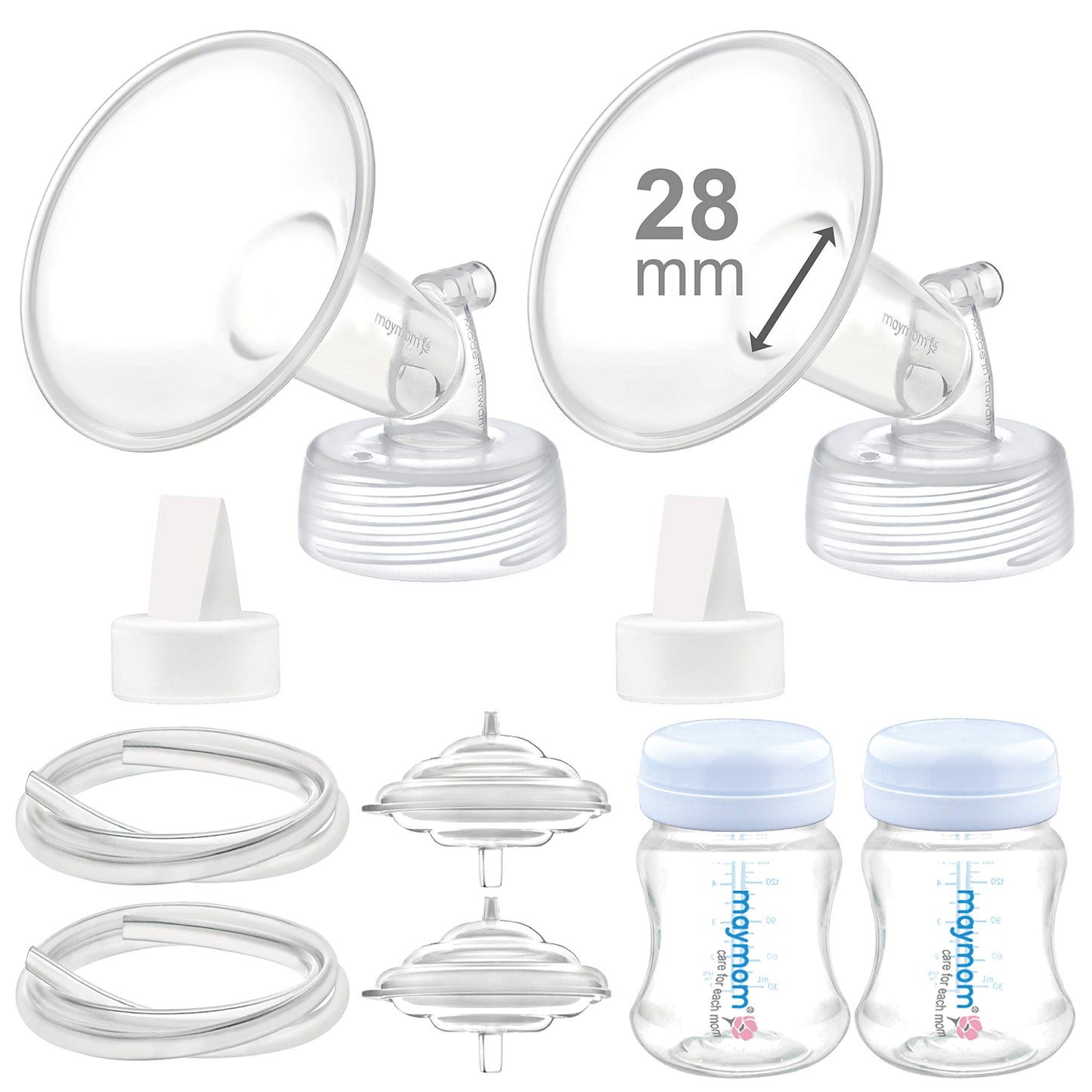 Maymom Pump Parts Compatible With Spectra S2 Spectra S1, 28Mm Flange Tube Bottle Backflow Protector Valve, Not Original Spectra