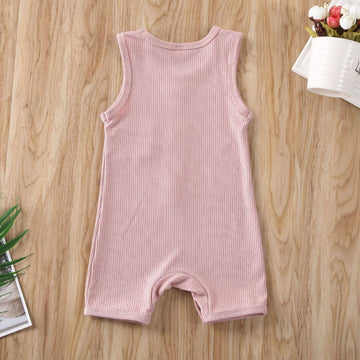 Iddolaka Newborn Summer Baby Boy Girl Romper Bodysuit Jumpsuit Playsuit One Piece Outfit Clothes (Pink, 6-12 Months)