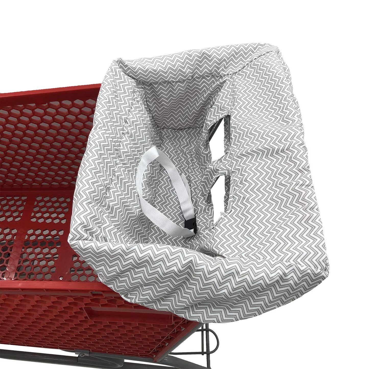 Portable Shopping Cart Cover, High Chair And Grocery Cart Covers For Babies, Kids, Infants & Toddlers, Attached Carry Bag (Gray