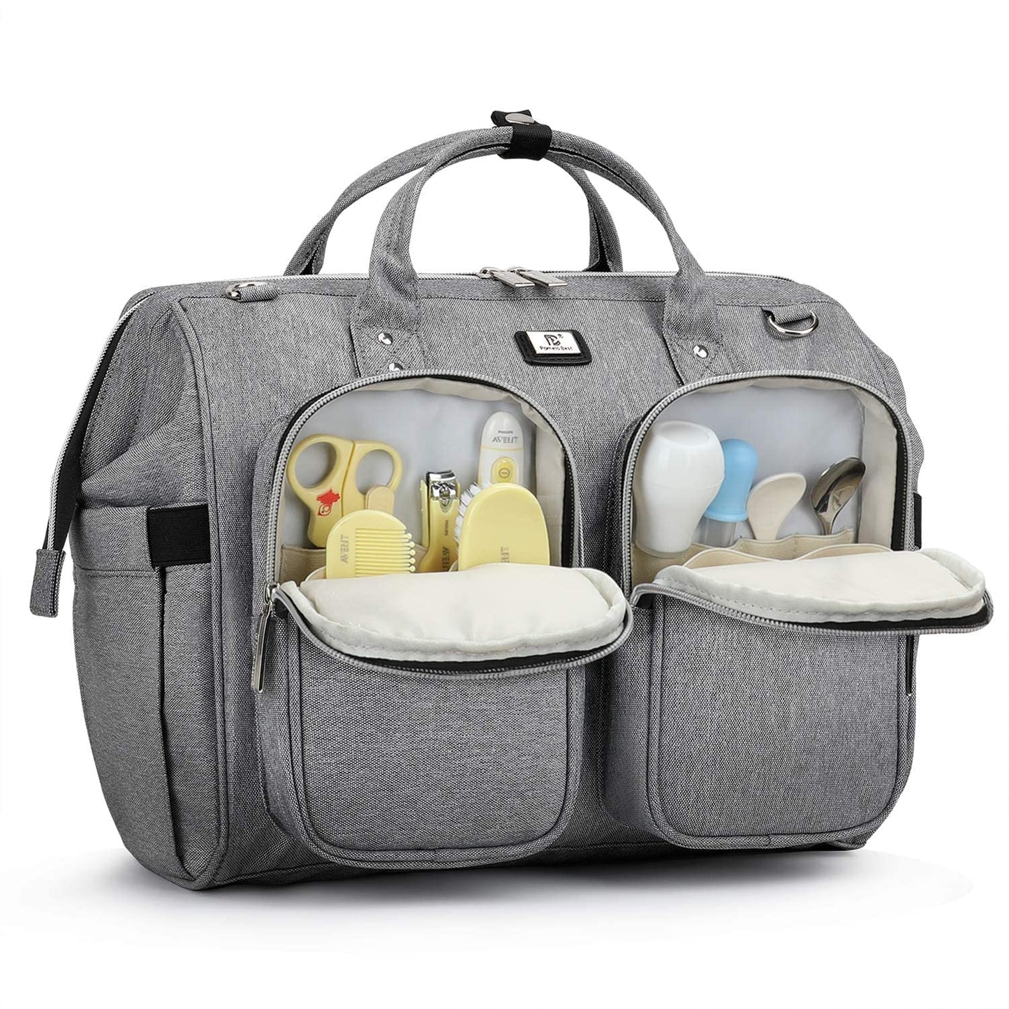 Diaper Bag Totes With Changing Pad & Stroller Straps, Large Portable Newborn Baby Bags, Unisex And Stylish Travel Diaper Backpac