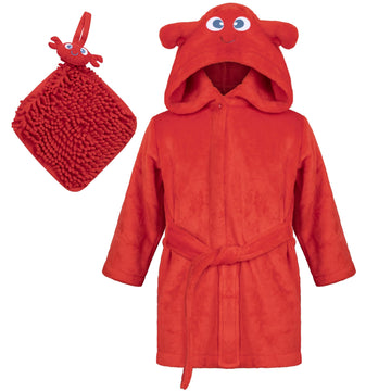 Rising Star Baby Boy Robe - Soft Plush Bath Towel Robe Spa Set - Baby Bathrobe Towel & Baby Washcloth For Boys - Baby Robe Set 0