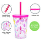 Home Tune 16Oz Kids Tumbler Water Drinking Cup 4 Pack - Bpa Free, Straw Lid Cup, Reusable, Lightweight, Spill-Proof Water Bottle