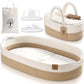 J&JOO Baby Changing Basket includes Diaper Caddy - Breathable & Waterproof Dual-Cover, Portable, Changing Pad for Dresser & Chan