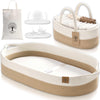J&JOO Baby Changing Basket includes Diaper Caddy - Breathable & Waterproof Dual-Cover, Portable, Changing Pad for Dresser & Chan