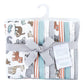 Hudson Baby Unisex Baby Cotton Flannel Burp Cloths, Zoo Animals, One Size