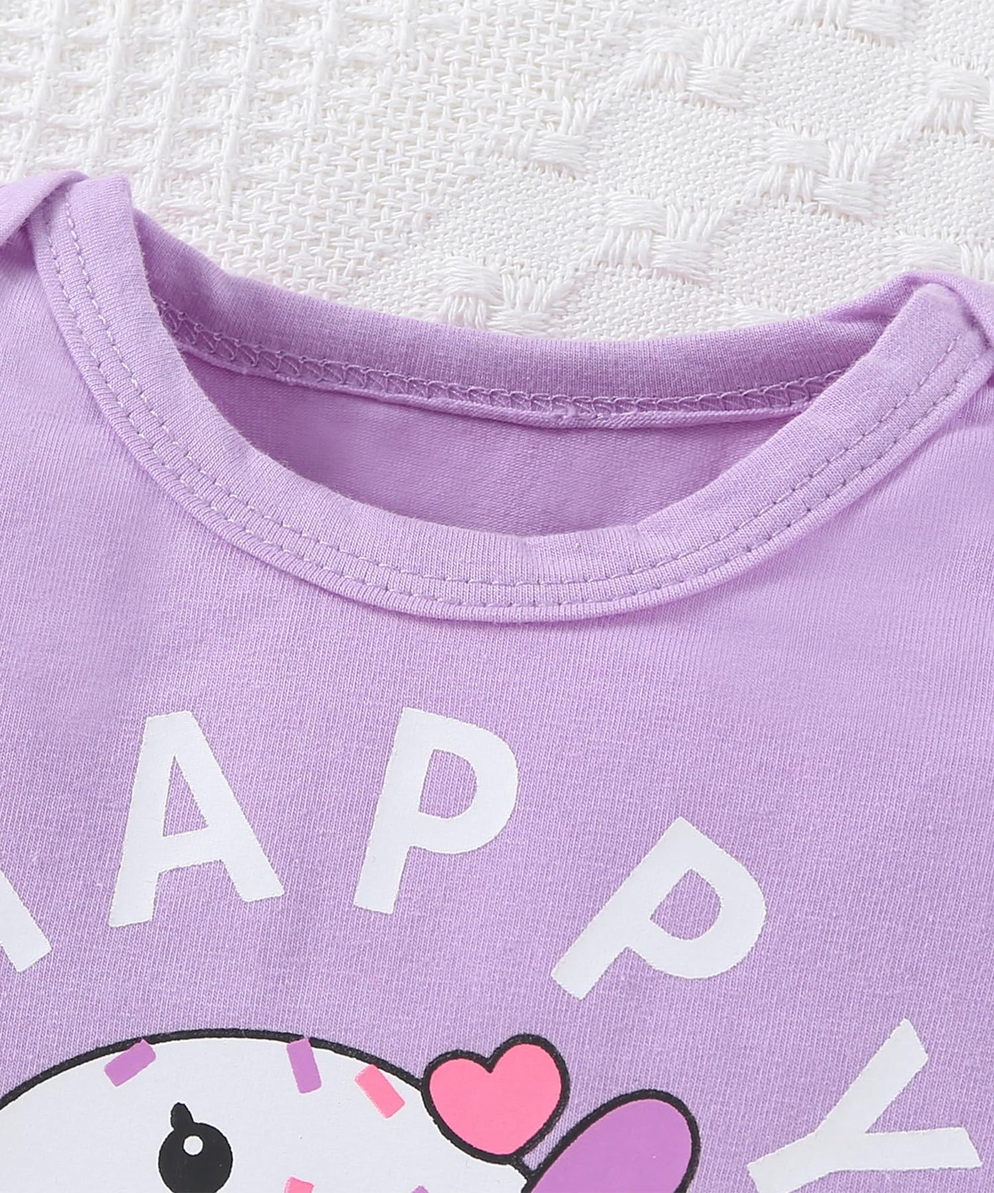 Newborn Baby Girl Clothes Gifts Outfits Spring Fall Winter Long Sleeve Romper And Pant Set Purple Donut 0-3 Months