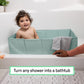 Ingenuity Tuckaway Toddler Folding Tub, Converts Shower To Tub, Folds To Store, Easy To Clean, No Assembly Required, Portable Ba