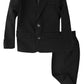 G218 Boys 2 Piece Suit Set Toddler To Teen (2/2T, Black)