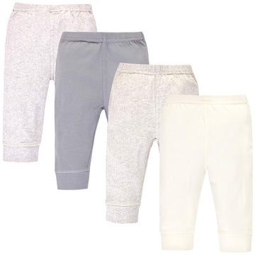 Touched By Nature Baby Girls Organic Cotton Pants, Heather Gray Oatmeal, 18-24 Months Us