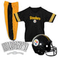 Franklin Sports Pittsburgh Steelers Kids Football Uniform Set - NFL Youth Football Costume for Boys & Girls - Set Includes Helme