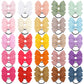 Bbgifts 50Pcs Tiny Baby Hair Ties, 2 Inch Baby Bows Rubber Bands Hair Ties, 25 Pairs Soft Elastics Ponytail Holders Hair Accesso