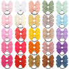 Bbgifts 50Pcs Tiny Baby Hair Ties, 2 Inch Baby Bows Rubber Bands Hair Ties, 25 Pairs Soft Elastics Ponytail Holders Hair Accesso