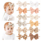 Niceye Baby Girl Bows And Headbands, Stretchy Nylon Hairbands Hair Bows For Newborns, Infants, Toddlers - Handmade Baby Hair Acc