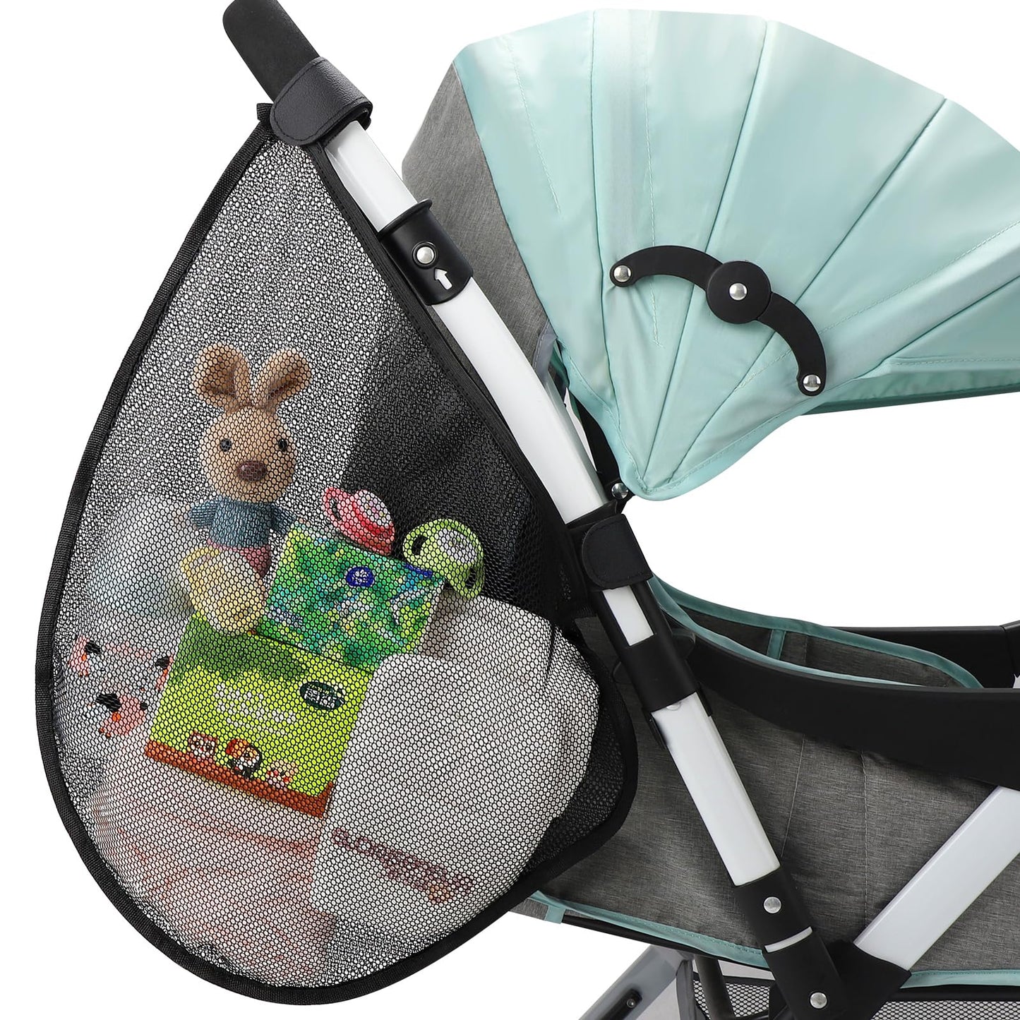 Accmor Universal Stroller Organizer, Side Sling Stroller Organizer, Mesh Cargo Net Stroller Storage Caddy, Stroller Bag Accessor