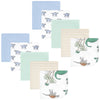 Hudson Baby Unisex Baby Flannel Washcloths, Boy Dino World 10Pk, One Size