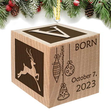 Babies First Christmas Ornament Gift 2024 Or Any Year For Boy Or Girl