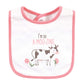 Hudson Baby Unisex Baby Cotton Bibs, Hogs And Kisses, One Size