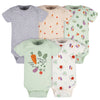 Gerber Unisex Baby 5-Pack Short Sleeve Variety Onesies Bodysuits Happy Veggies Newborn