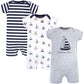 Hudson Baby Unisex Cotton Rompers, Sailboat, 0-3 Months