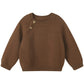 Pureborn Baby Boys Pullover Sweater Crew Neck Cotton Knit Button Closure Caramel 6-12 Months