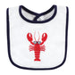 Hudson Baby Unisex Baby Cotton Bibs, Butter Me Up Lobster, One Size