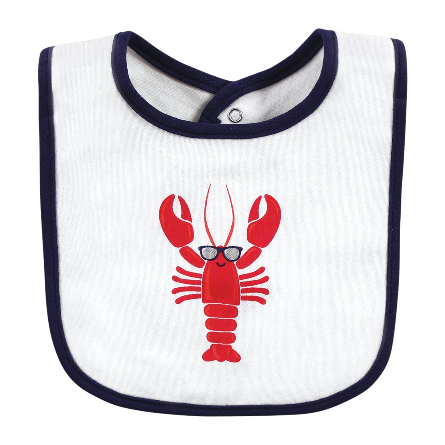 Hudson Baby Unisex Baby Cotton Bibs, Butter Me Up Lobster, One Size