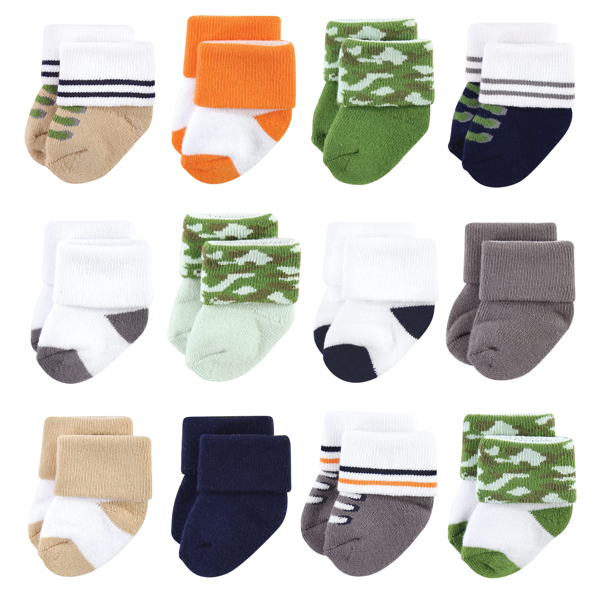 Luvable Friends Unisex Baby Newborn And Baby Terry Socks, Camo, 0-6 Months – Cut WBCBBB00X23544O