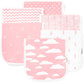 BaeBae Goods Burp Cloths for Baby Girl - Ultra Absorbent Burping Rags - Anti Shrink Unisex Burpy Clothes - Super Soft Jersey Cot