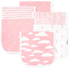 BaeBae Goods Burp Cloths for Baby Girl - Ultra Absorbent Burping Rags - Anti Shrink Unisex Burpy Clothes - Super Soft Jersey Cot